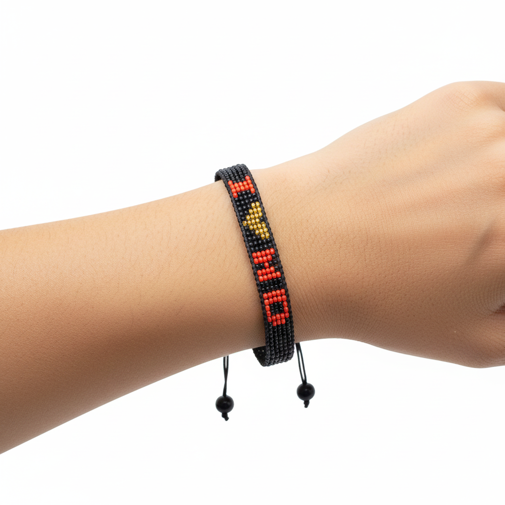 I Love Maryland Beaded Bracelet – Handcrafted & Adjustable