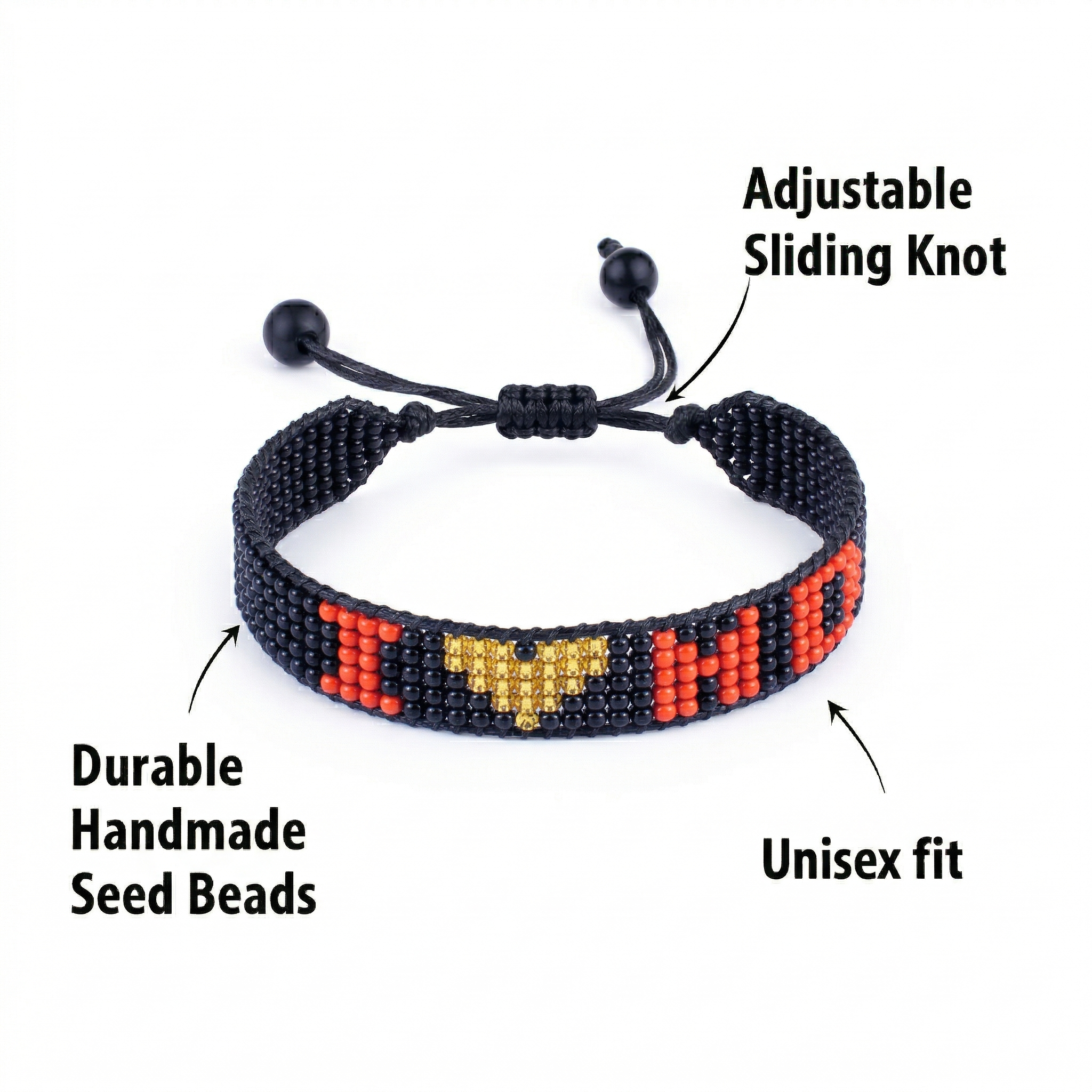 Bracelet Perles « I Love Maryland » – Fait main & Ajustable