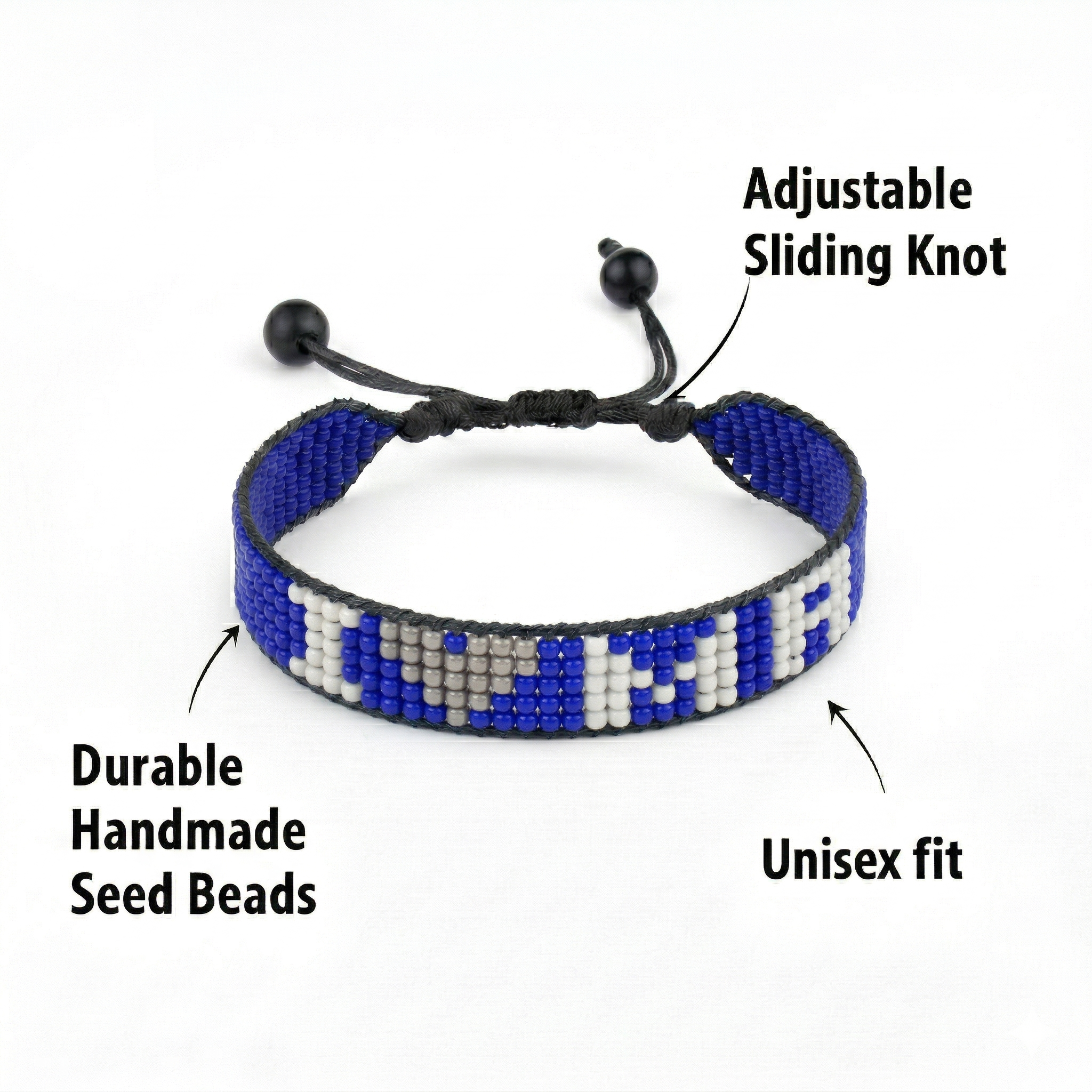 Bracelet J'aime le Massachusetts – Fait main et réglable