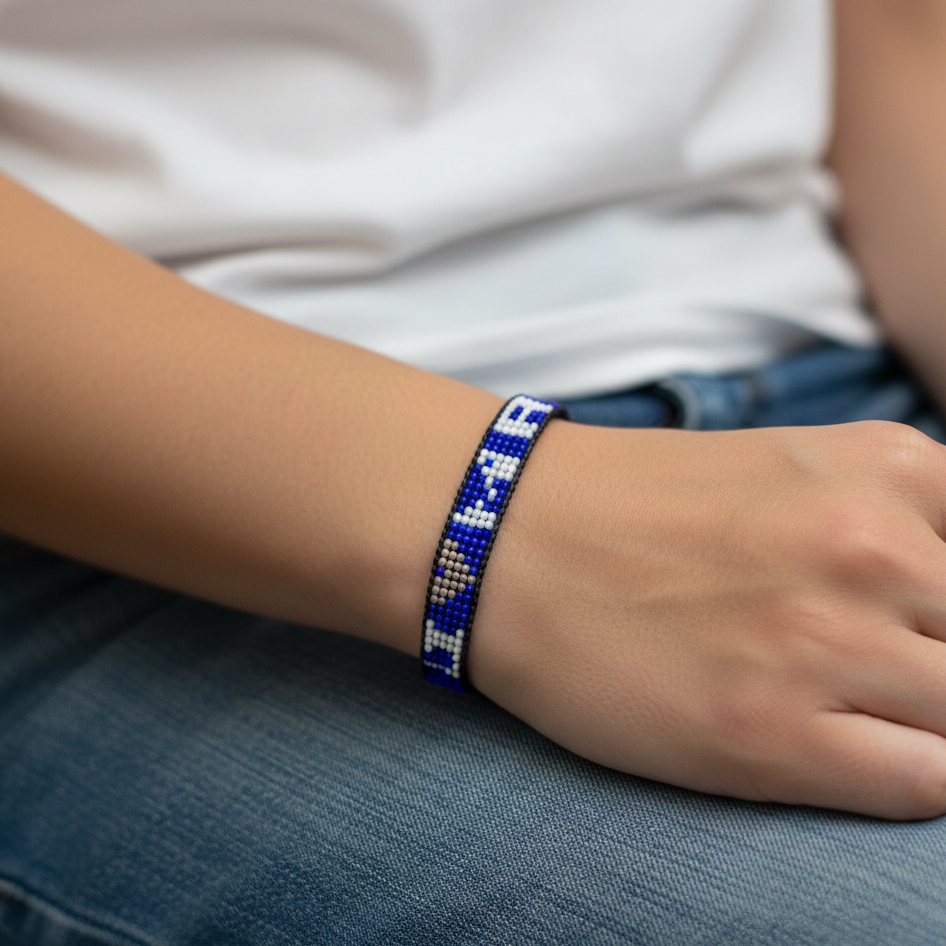 Bracelet J'aime le Massachusetts – Fait main et réglable