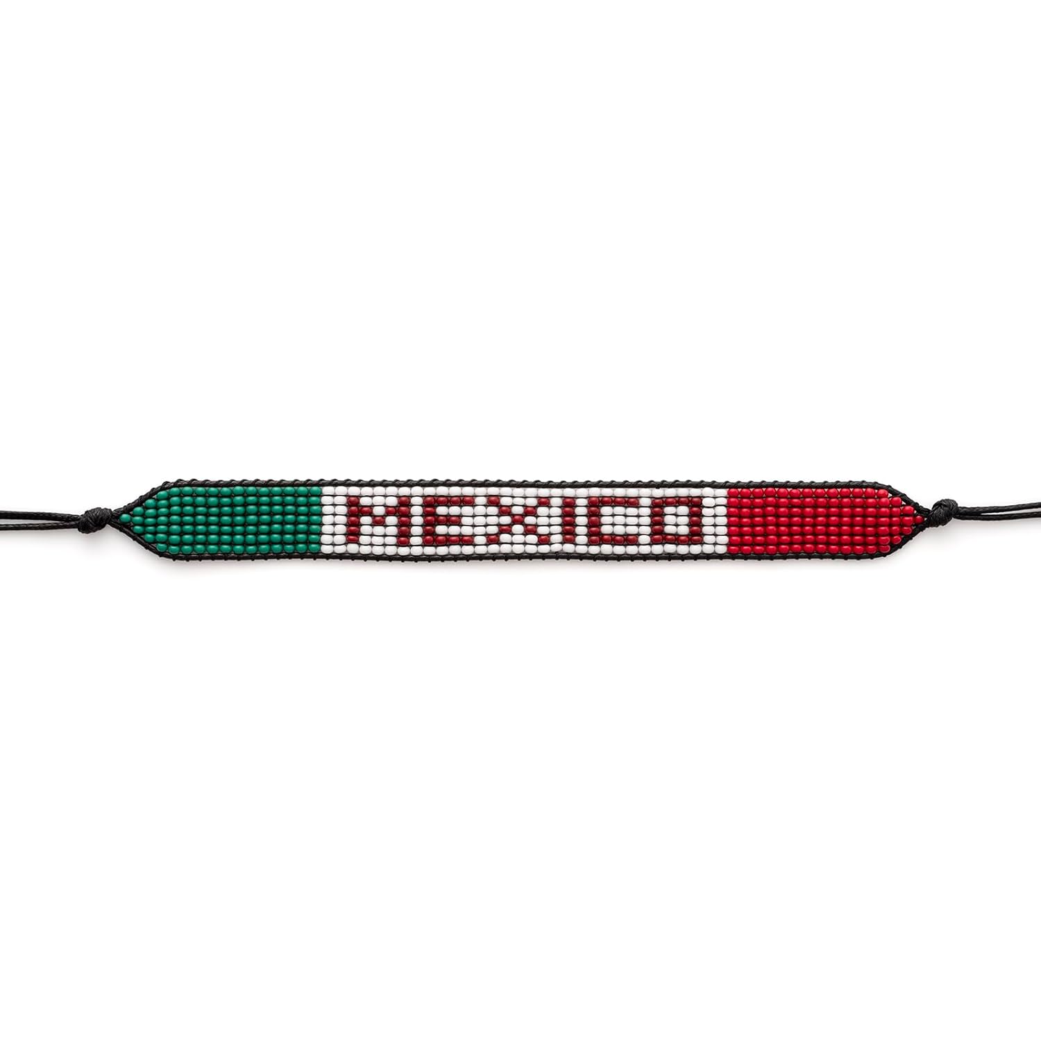 World Cup 2026 Mexico Beaded Flag Bracelet – Handmade & Adjustable