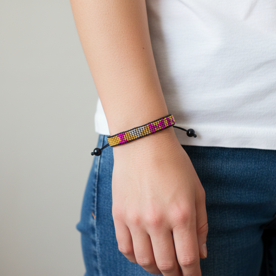 Ich liebe Minnesota Perlenarmband – handgefertigt & verstellbar