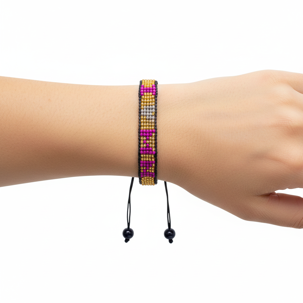 I Love Minnesota Beaded Bracelet – Handcrafted & Adjustable