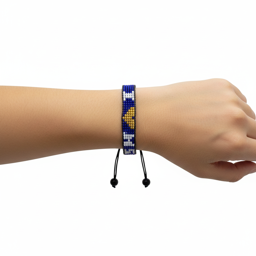 Bracelet perlé « I Love Mississippi » – Fait main et réglable