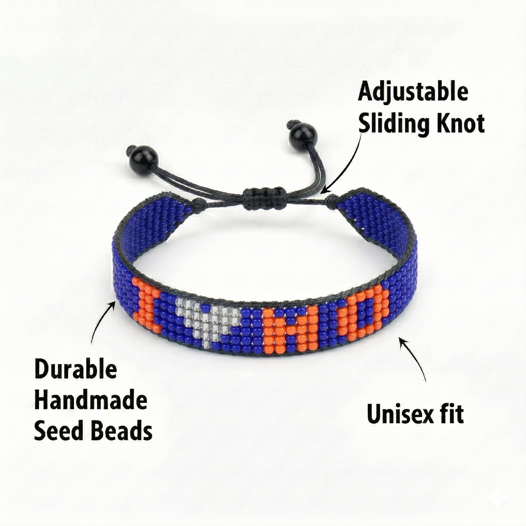 Bracelet « I Love Missouri », Fait main, Ajustable, Montrez votre fierté du Missouri
