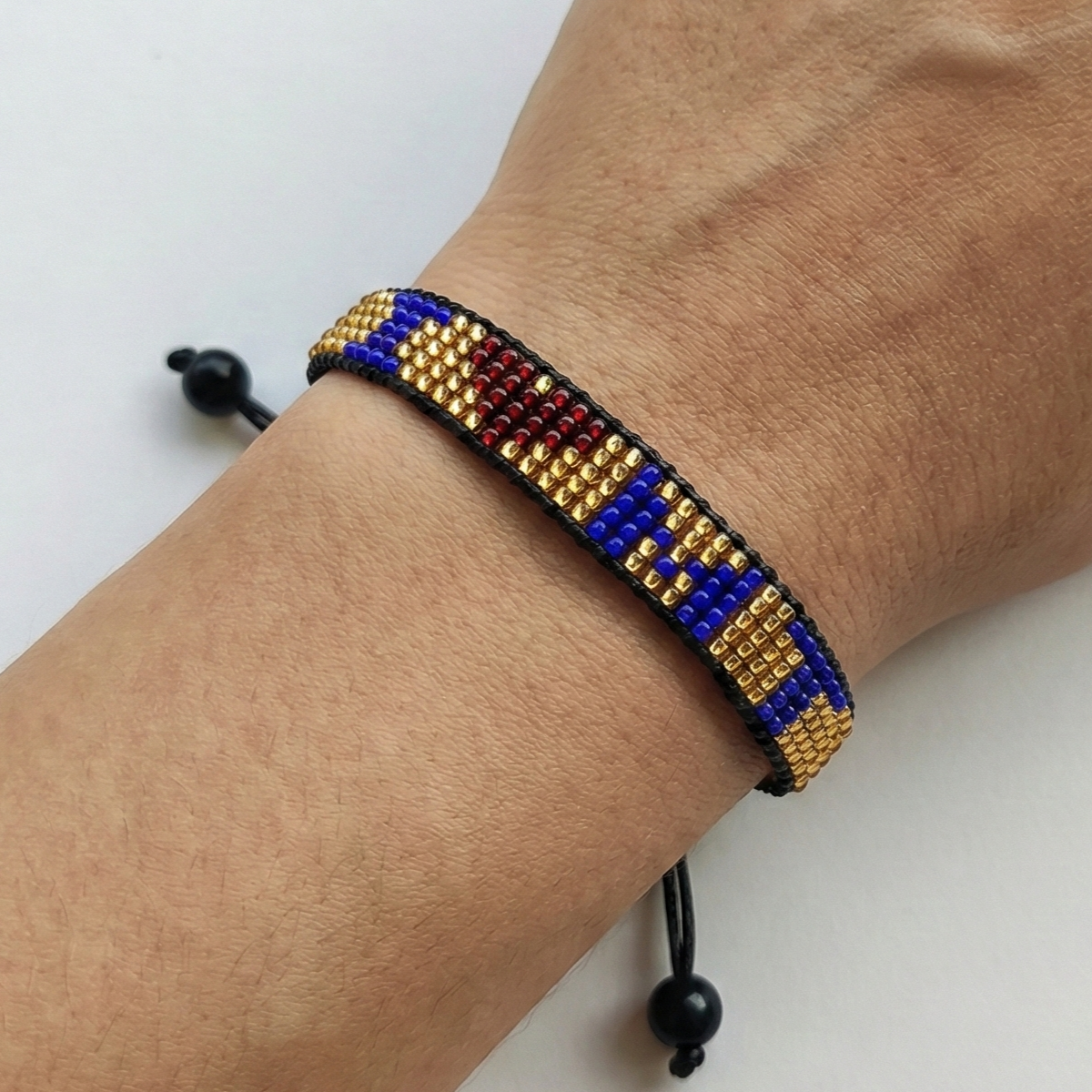 Ich liebe Montana Perlenarmband – Handgefertigt & Verstellbar
