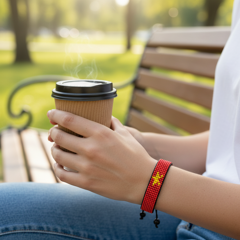Montenegro Flaggen-Armband: Handgemachtes, verstellbares Seilarmband im Boho-Stil für Frauen und Männer