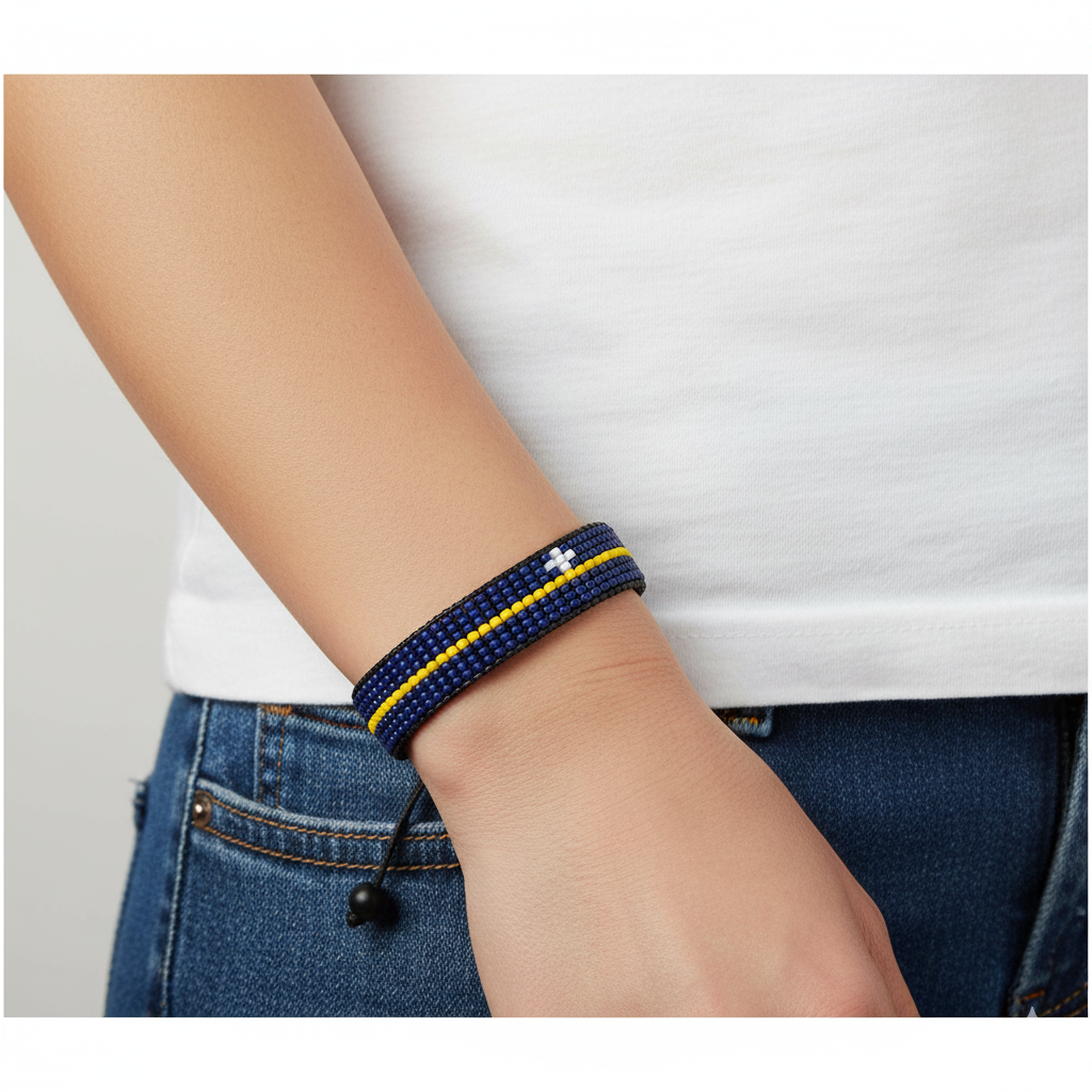 Nauru Flaggenarmband: Verstellbares, geflochtenes Boho-Stil Seilarmband für Frauen & Männer