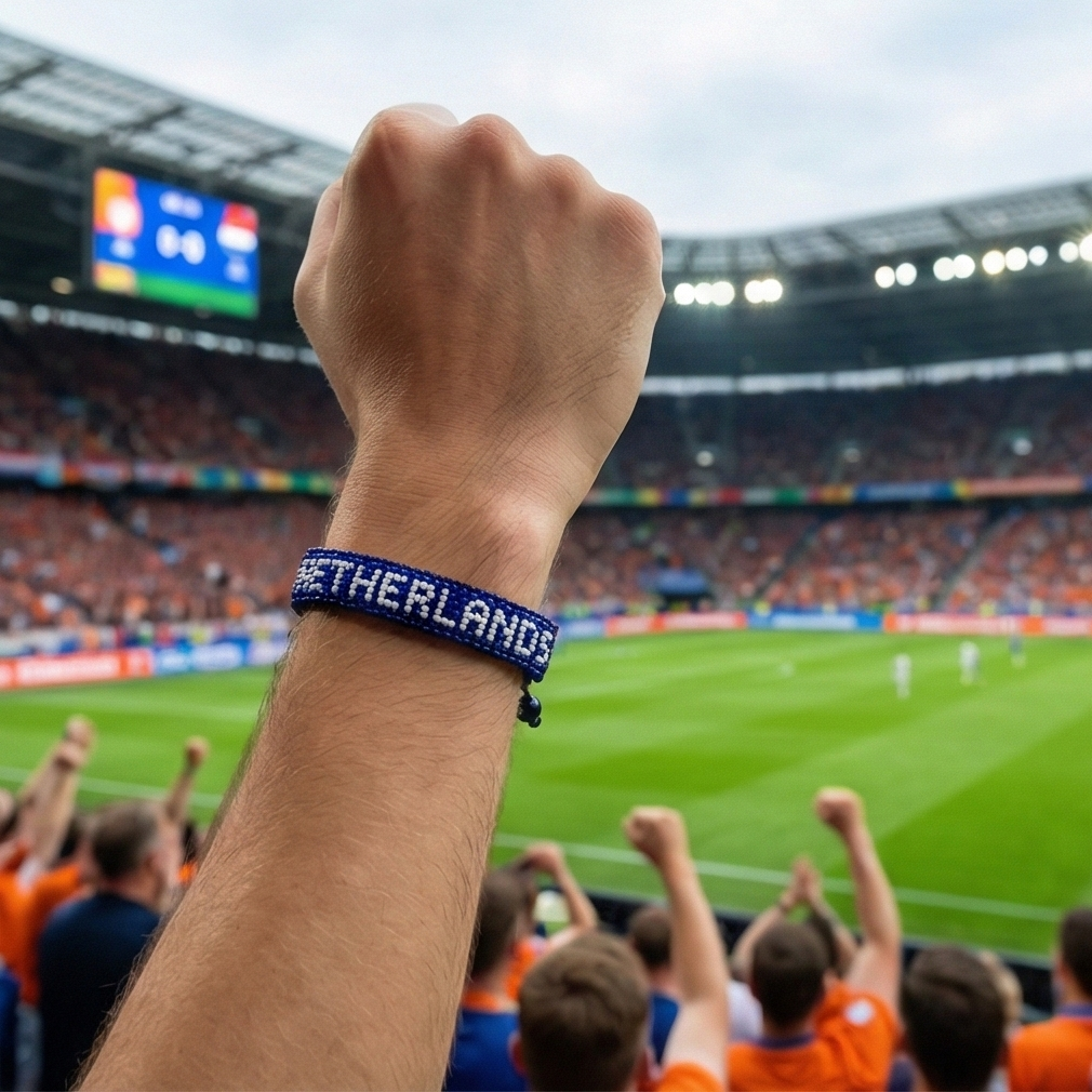 Weltmeisterschaft 2026 Niederlande Perlenarmband – handgefertigt & verstellbar