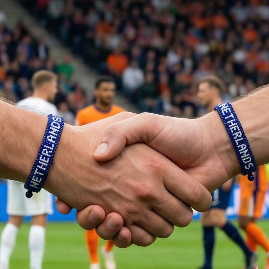 Weltmeisterschaft 2026 Niederlande Perlenarmband – handgefertigt & verstellbar