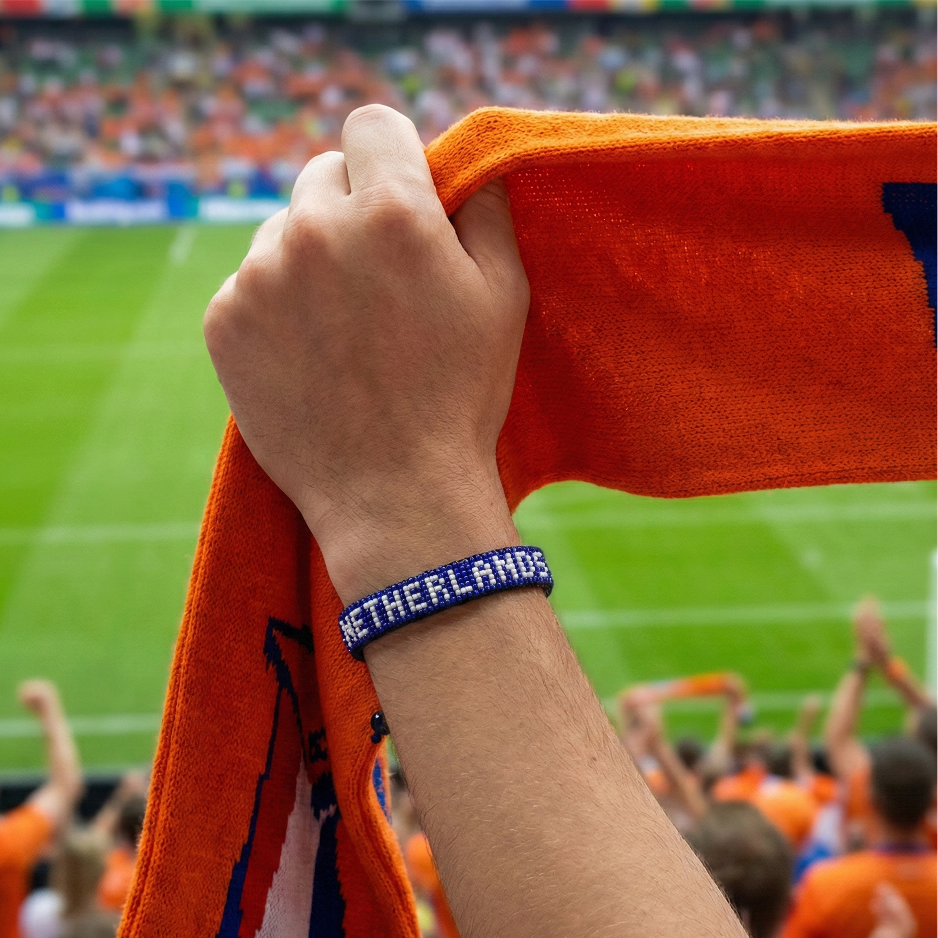 Weltmeisterschaft 2026 Niederlande Perlenarmband – handgefertigt & verstellbar