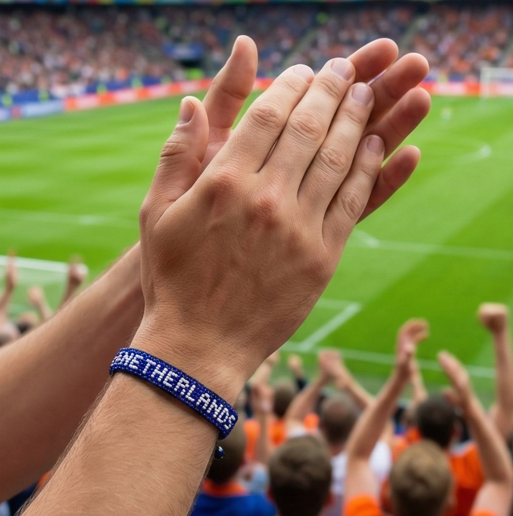 Weltmeisterschaft 2026 Niederlande Perlenarmband – handgefertigt & verstellbar