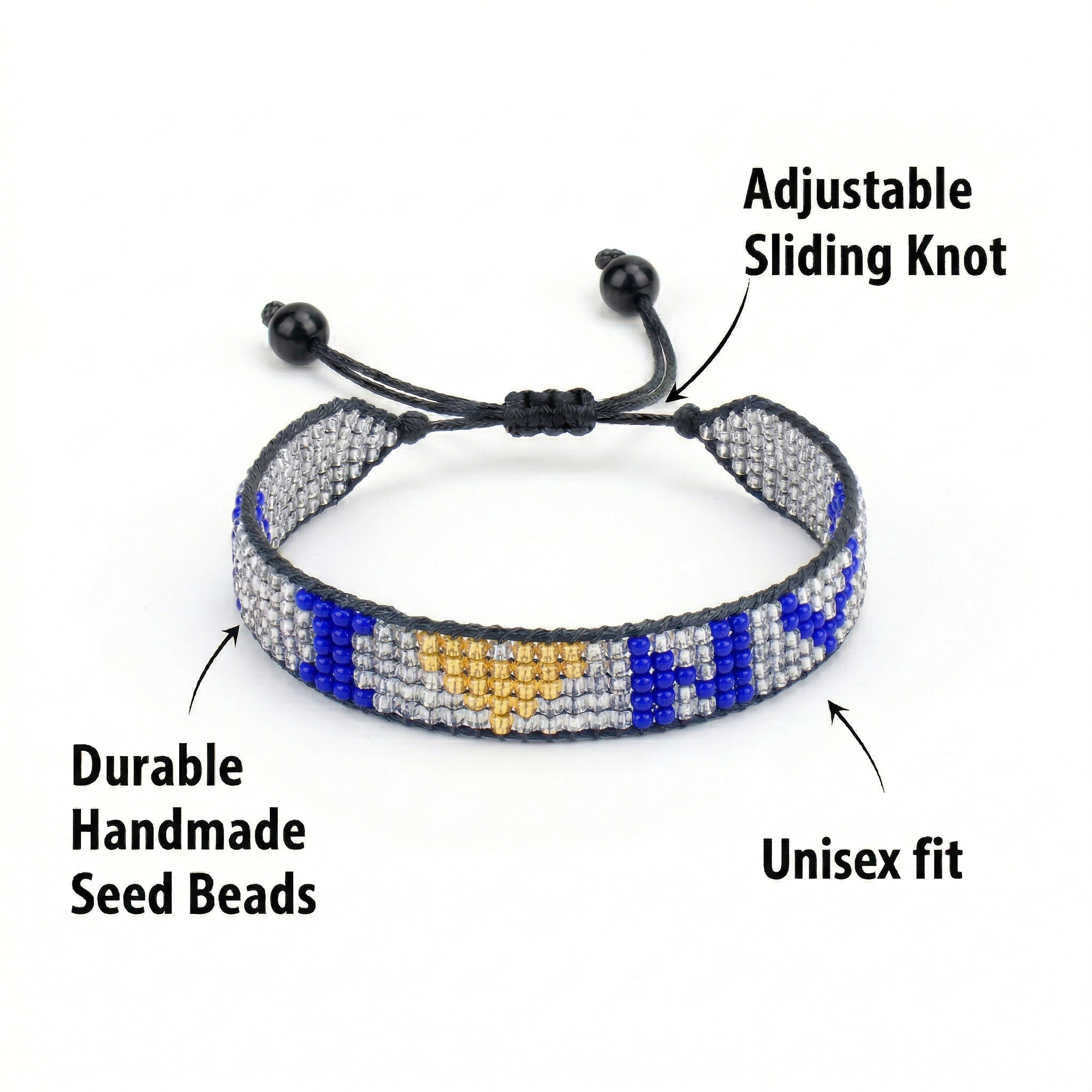 Bracelet perlé « I Love Nevada » – Fait main et ajustable