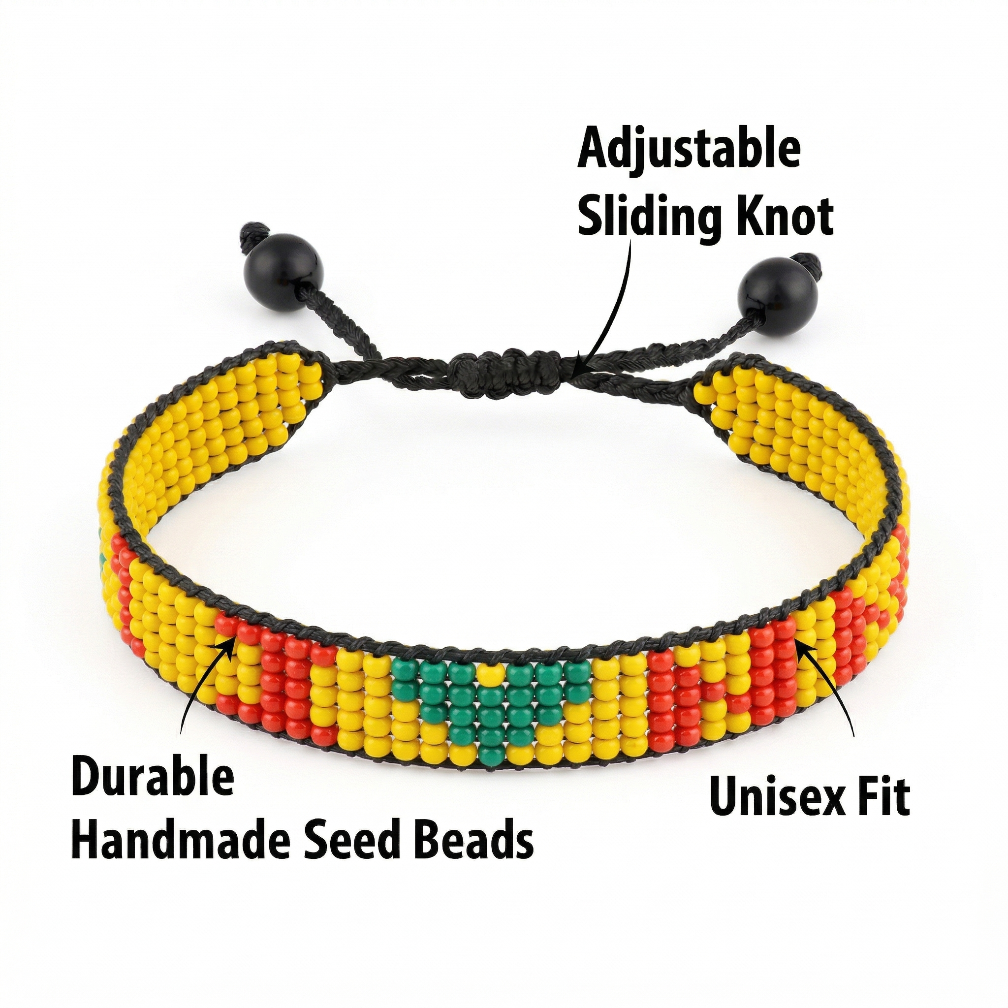 Bracelet Perles « I Love New Mexico » – Fait Main et Ajustable