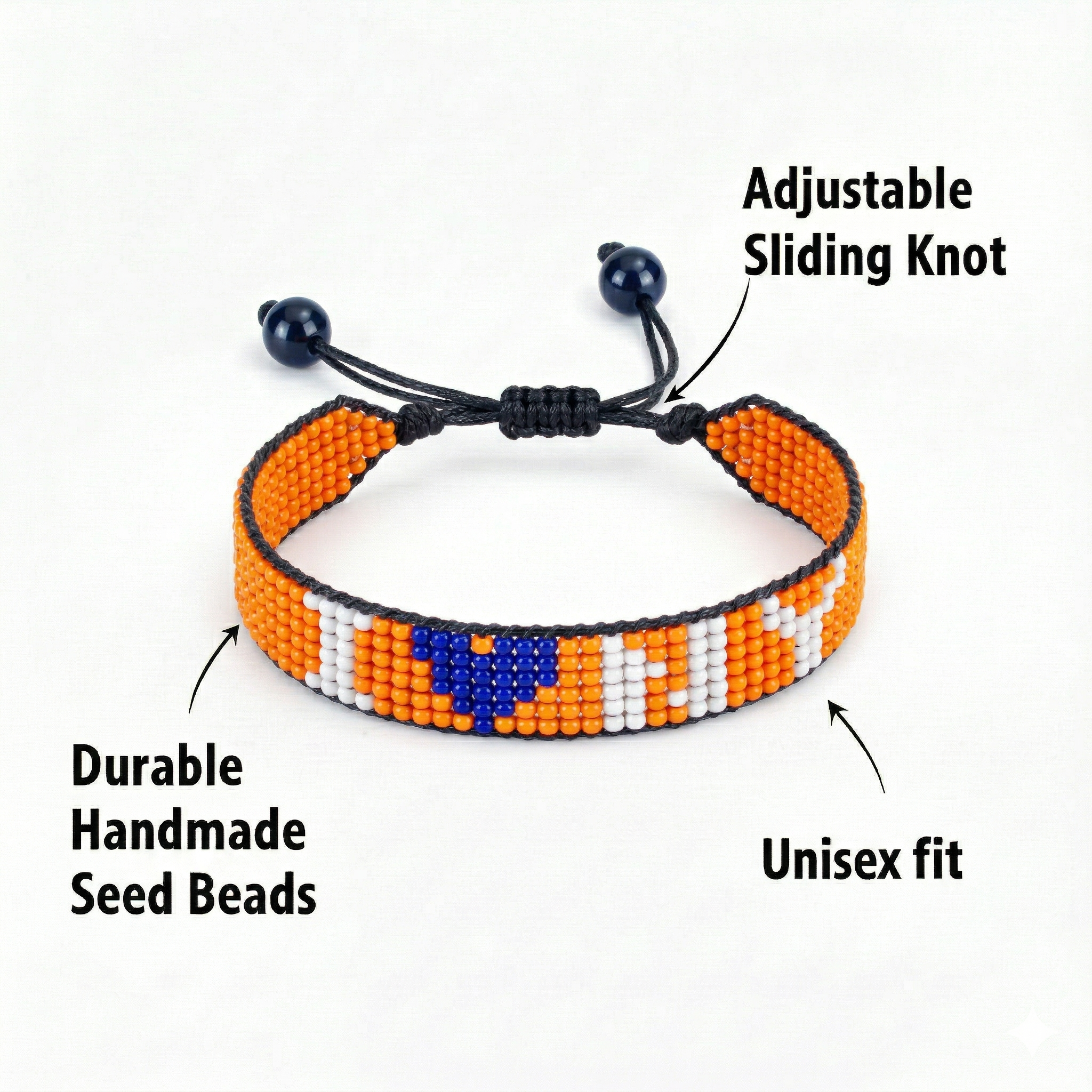 Bracelet J'aime New York, fait main, ajustable, montrez votre fierté
