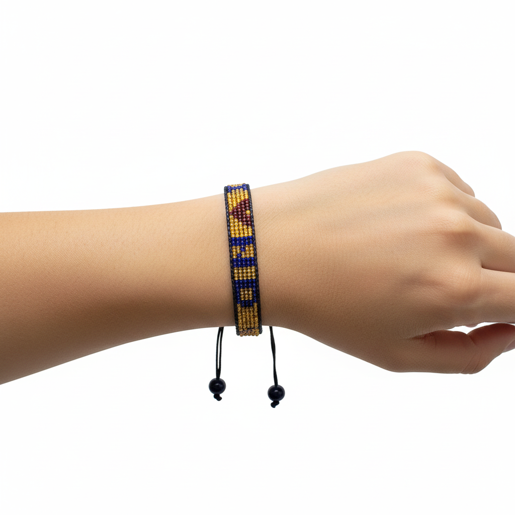 I love North Dakota Armband: Handgefertigt, verstellbar, zeige deinen Stolz