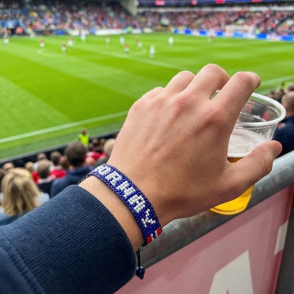 Fußball-Weltmeisterschaft 2026 Norwegen Perlenarmband – handgemacht & verstellbar