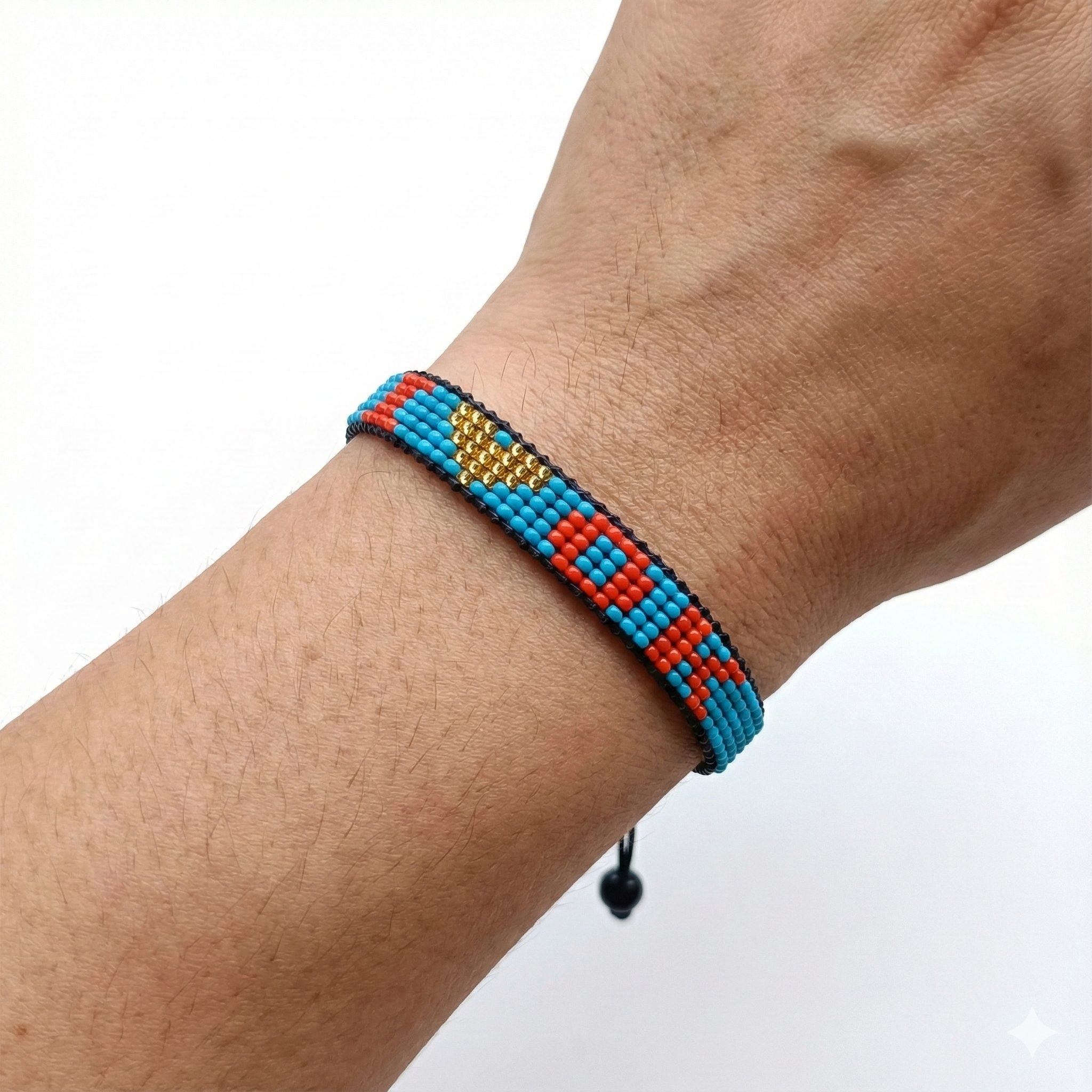 I Love Oklahoma Beaded Bracelet – Handcrafted & Adjustable