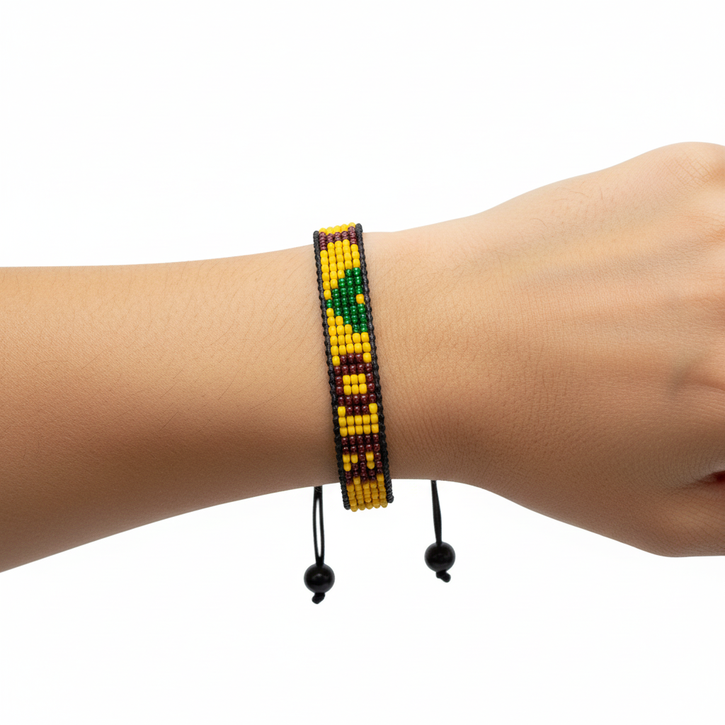 Ich liebe Oregon Perlenarmband – Handgefertigt & Verstellbar