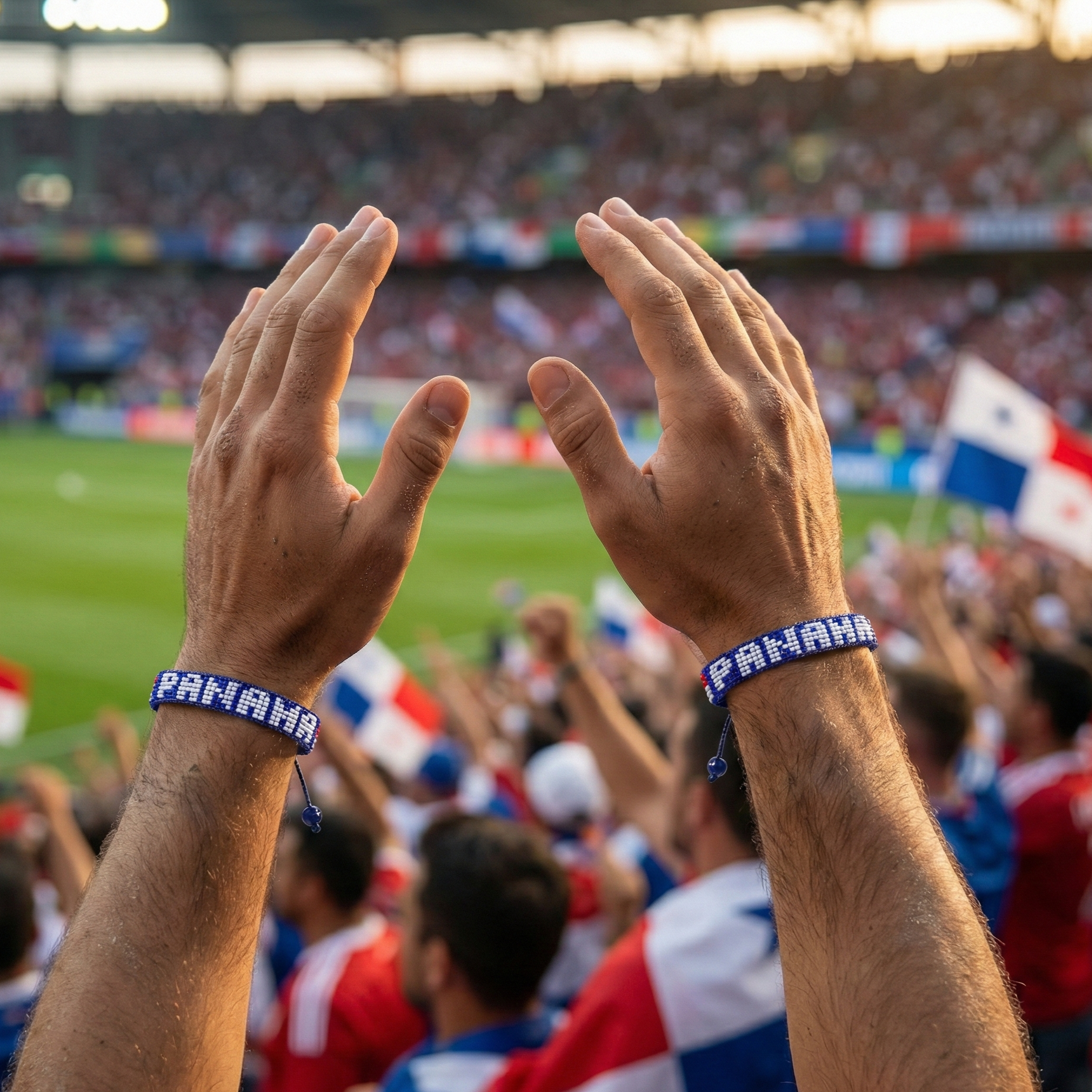 Bracelets Perles Drapeau Panama Coupe du Monde 2026 – Fait Main & Ajustable