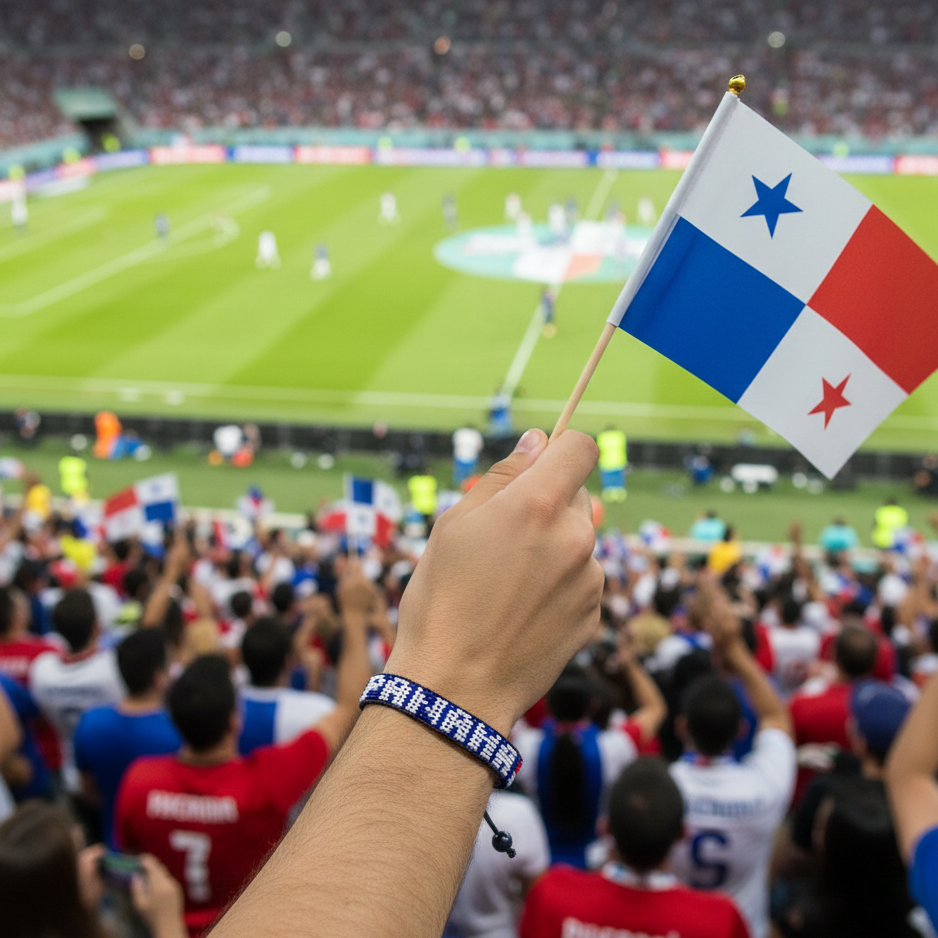 Bracelets Perles Drapeau Panama Coupe du Monde 2026 – Fait Main & Ajustable