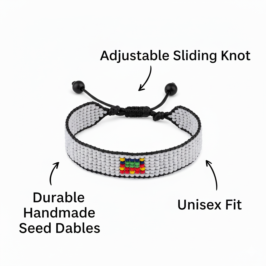 Papua New Guinea Flag Bracelet: Adjustable, Boho Style Rope Bracelet for Women & Men