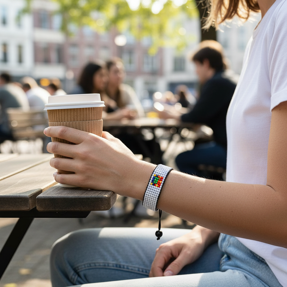 Papua-Neuguinea Flaggenarmband: Verstellbares Boho-Stil Seilarmband für Damen und Herren
