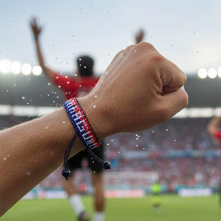 Bracelet Perles Drapeau Paraguay Coupe du Monde 2026 – Fait Main & Ajustable