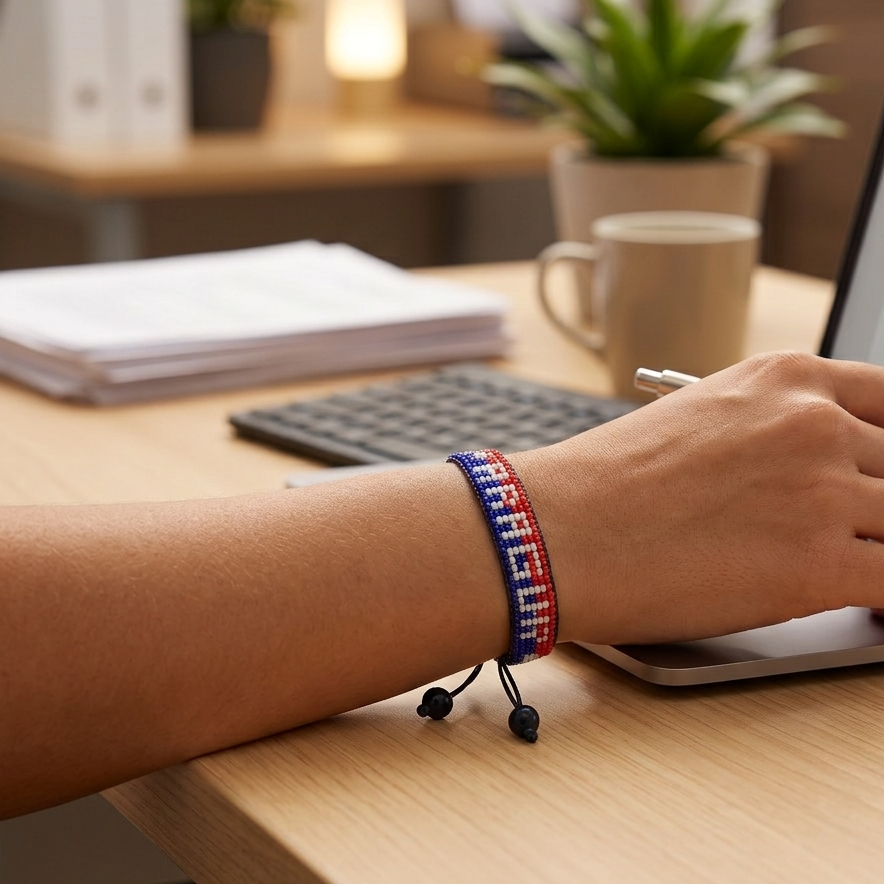 Paraguay Flag Bracelet – Handmade Adjustable Bracelet