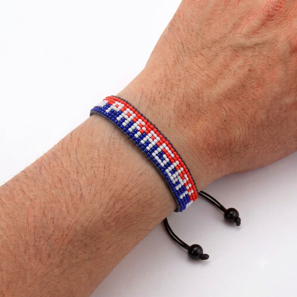 Paraguay Flag Bracelet – Handmade Adjustable Bracelet