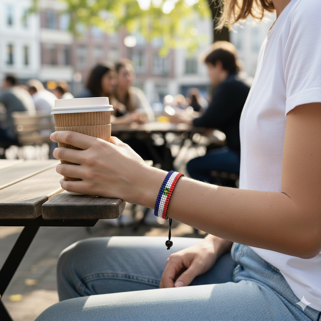 Paraguay Flag Bracelet: Adjustable, Boho Style Rope Bracelet for Women & Men