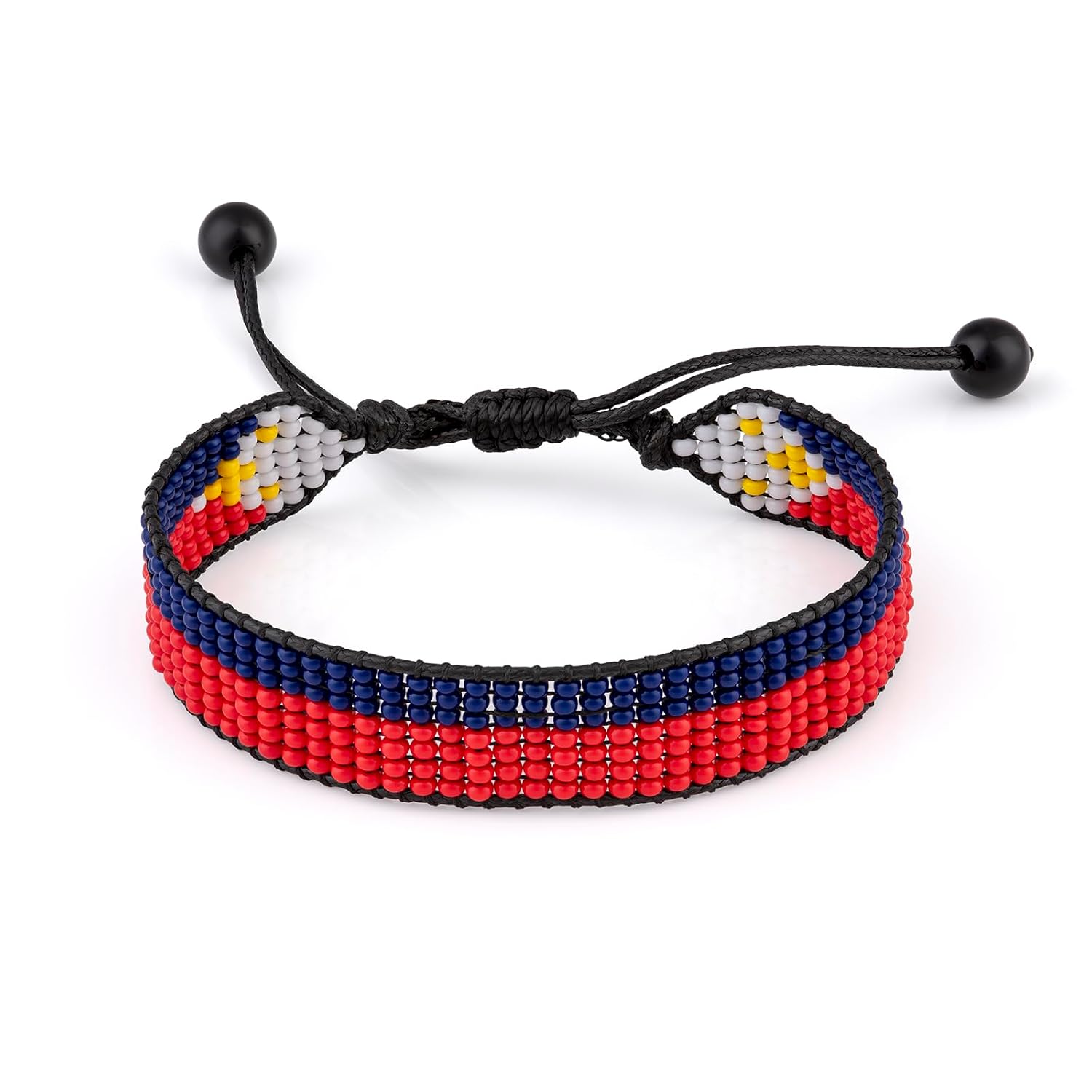 Philippines Flag Bracelet: Adjustable, Boho Style Rope Bracelet for Women & Men