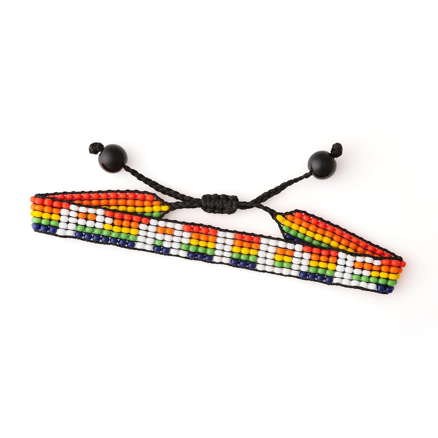 Handmade PRIDE Bracelet - Celebrate Love and Equality | LGBTQ+ Rainbow Pride Flag Jewelry | Gay Lesbian Bisexual Transgender Bracelet | Adjustable Wristband for Women and Men (Pride)