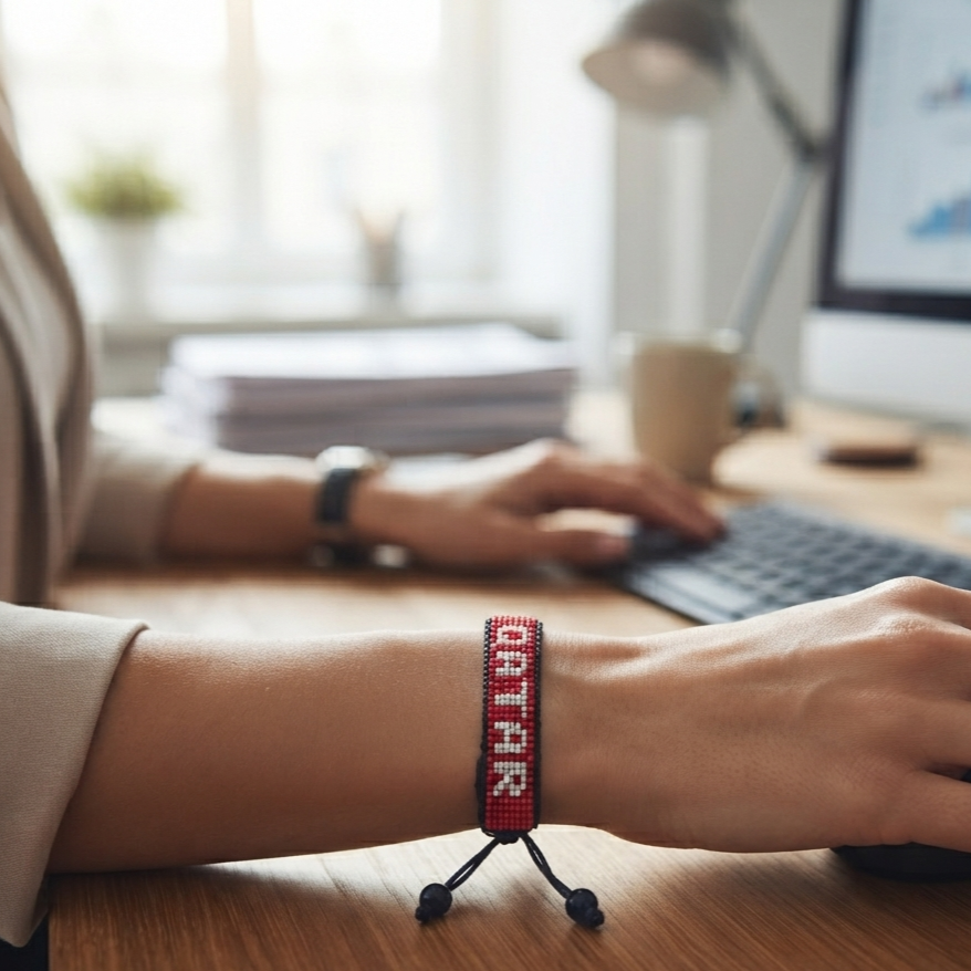 Qatar Flag Bracelet – Handmade Adjustable Bracelet