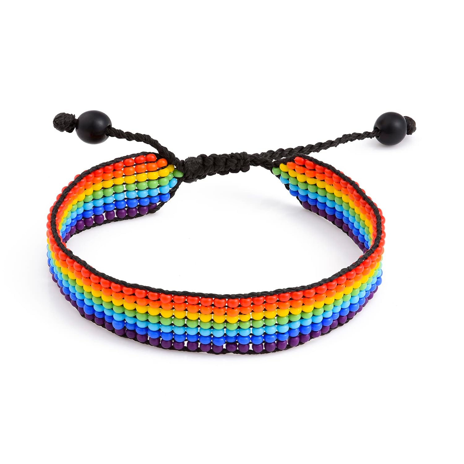 Bracelet arc-en-ciel de la fierté LGBT, fait à la main, tressé, d'amitié, pour gay et lesbiennes, ajustable