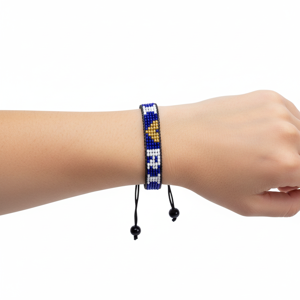 Ich liebe Rhode Island Perlenarmband – handgefertigt & verstellbar