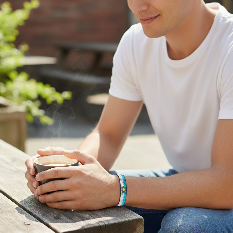 San Marino Flaggenarmband: Handgemachtes, verstellbares Boho-Seilarmband für Damen & Herren