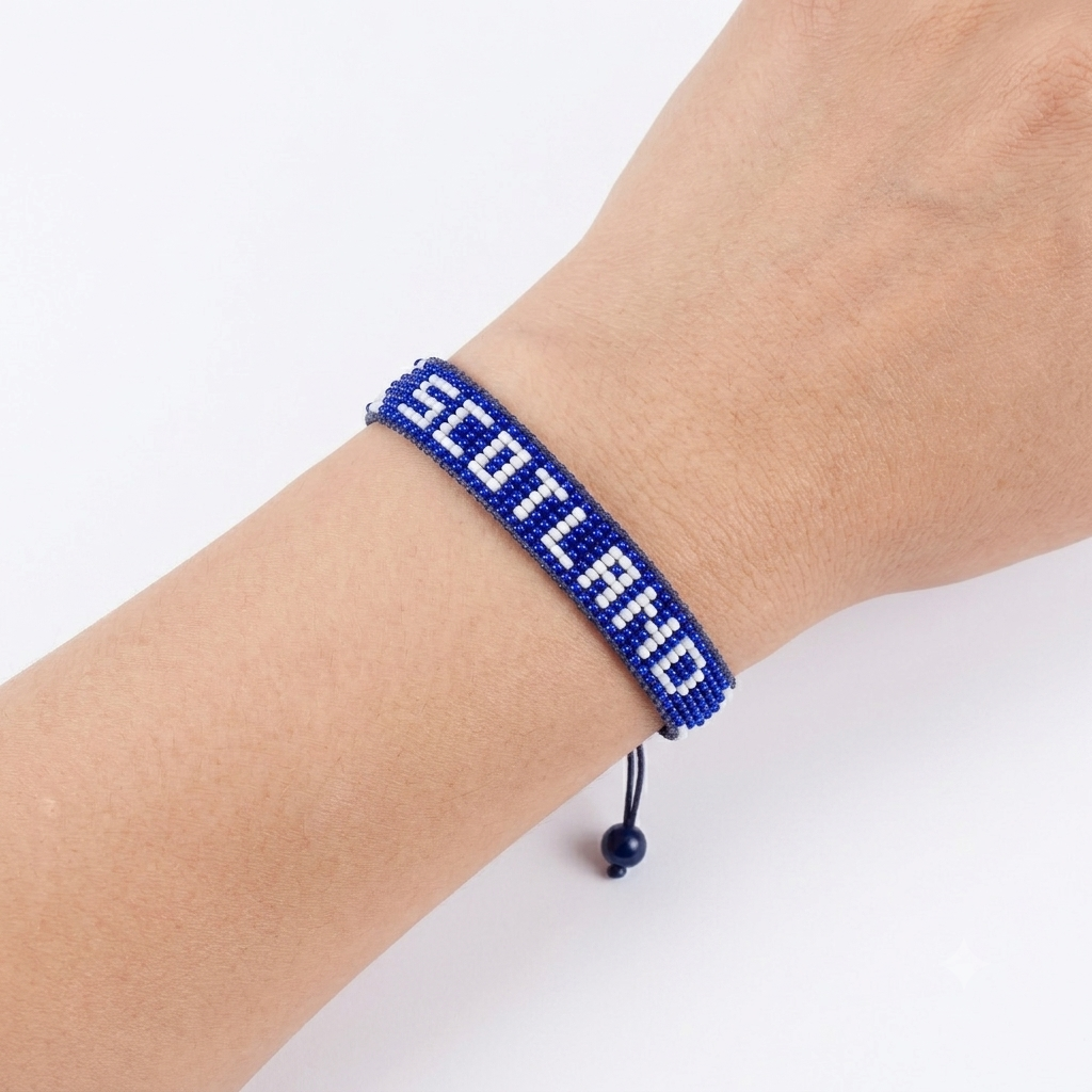 Scotland Flag Bracelet – Handmade Adjustable Bracelet