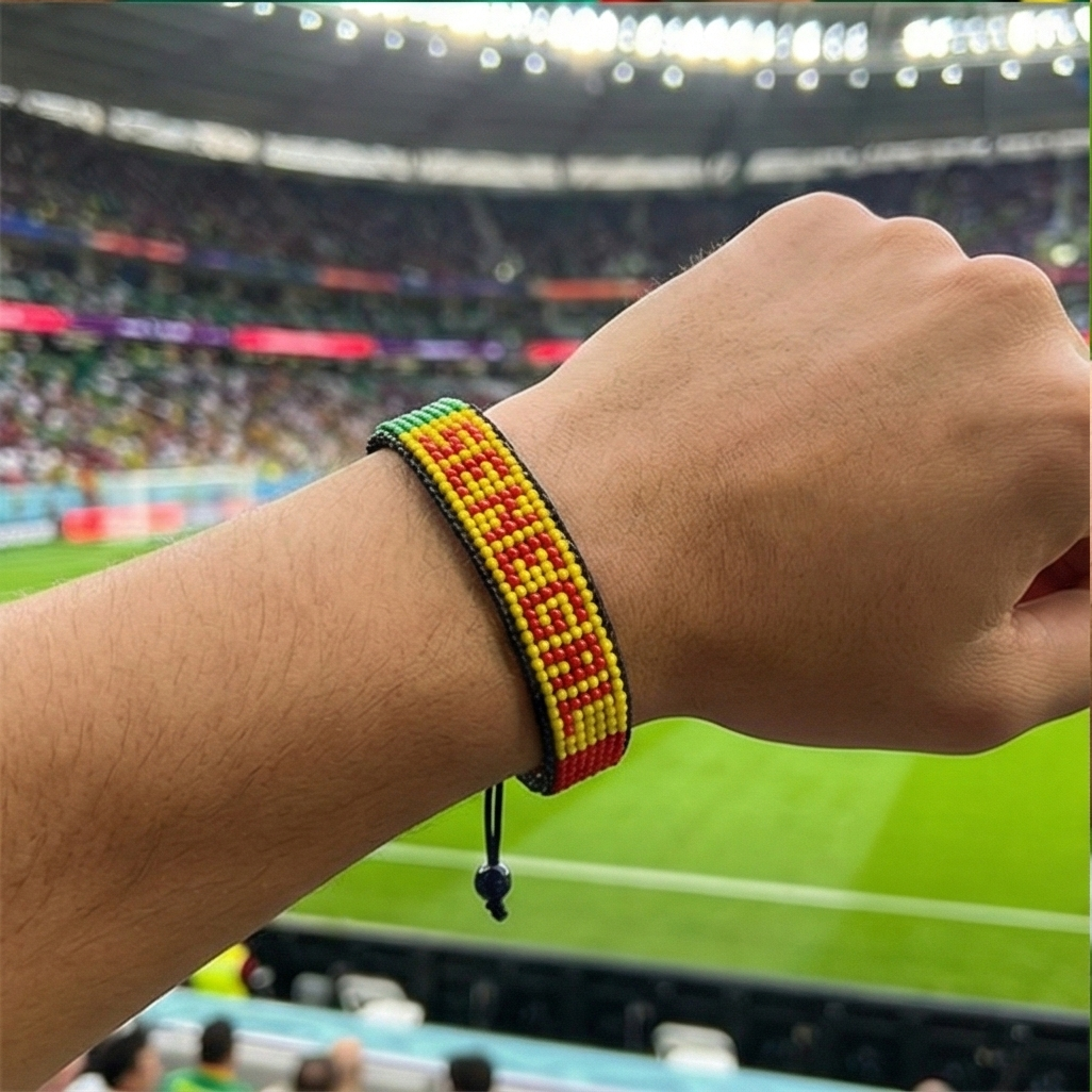 World Cup 2026 Senegal Beaded Flag Bracelet – Handmade & Adjustable
