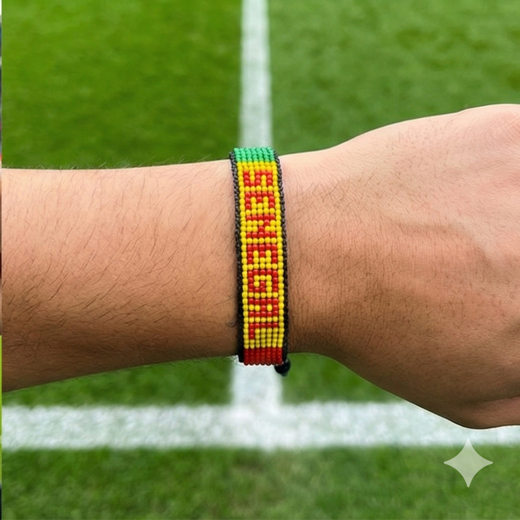 World Cup 2026 Senegal Beaded Flag Bracelet – Handmade & Adjustable