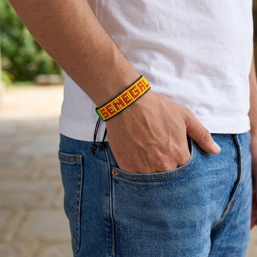 Senegal Flag Bracelet – Handmade Adjustable Bracelet
