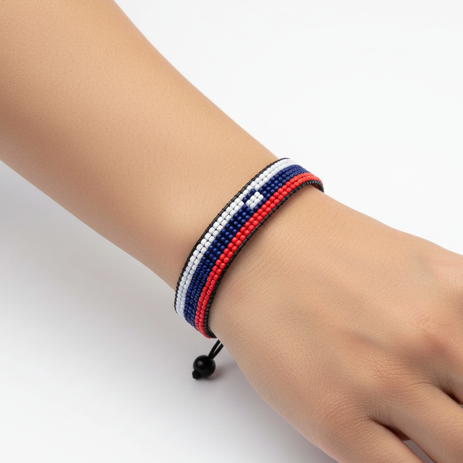 Slowenien Flaggenarmband: Verstellbares Boho-Seilarmband für Damen & Herren