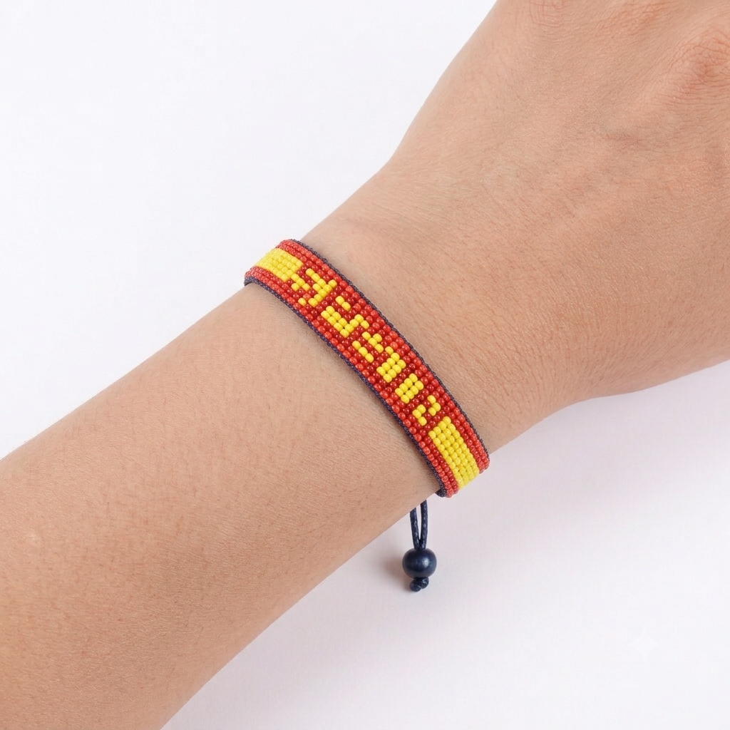 Spain Flag Bracelet – Handmade Adjustable Bracelet