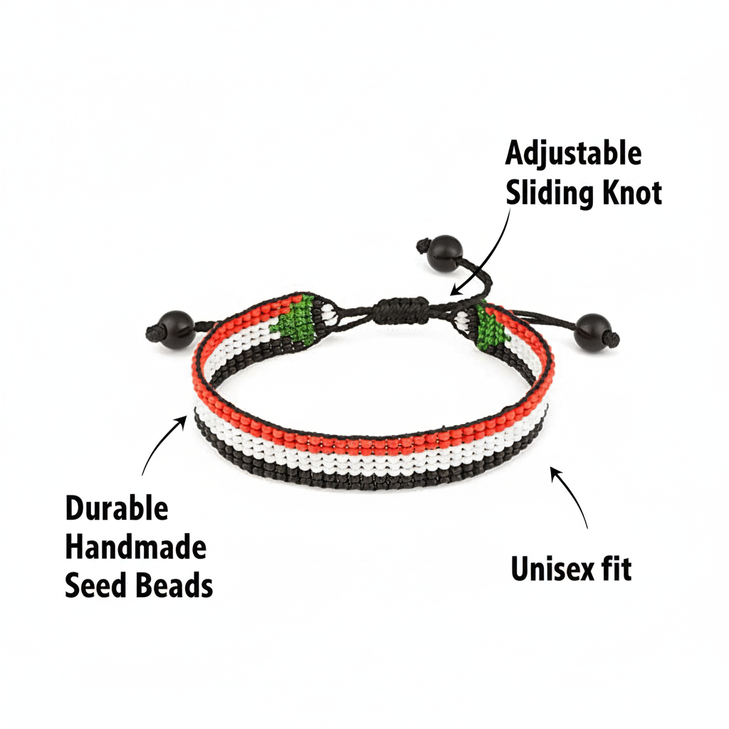Sudan Handgefertigtes verstellbares Flaggenarmband