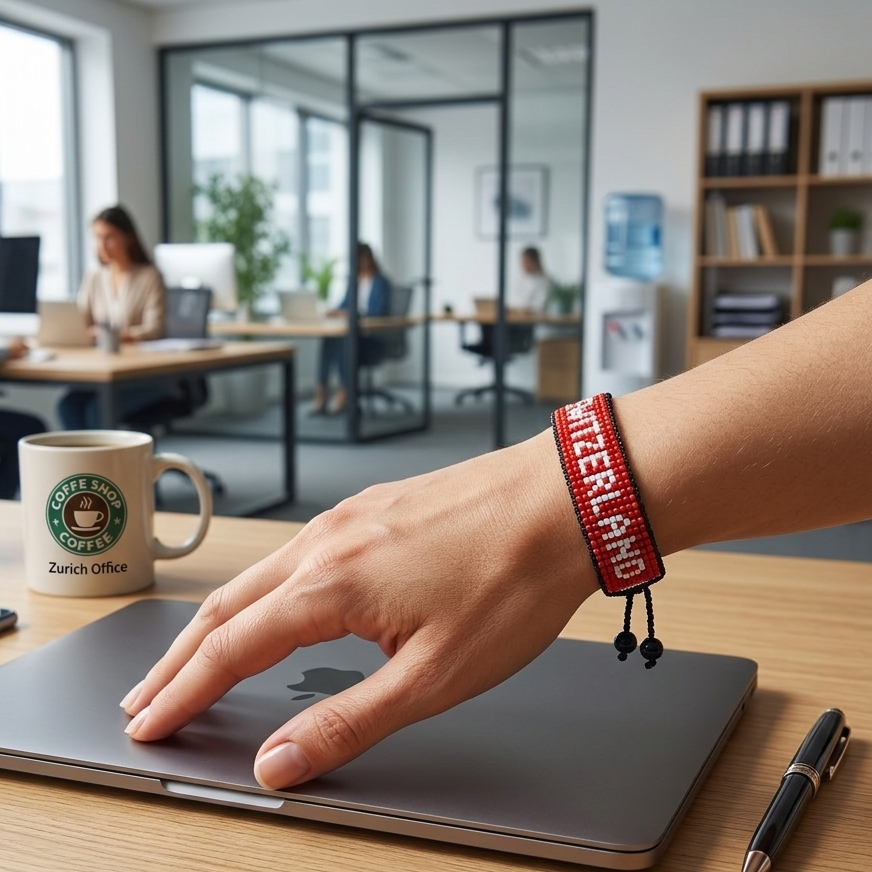 Switzerland Flag Bracelet – Handmade Adjustable Bracelet