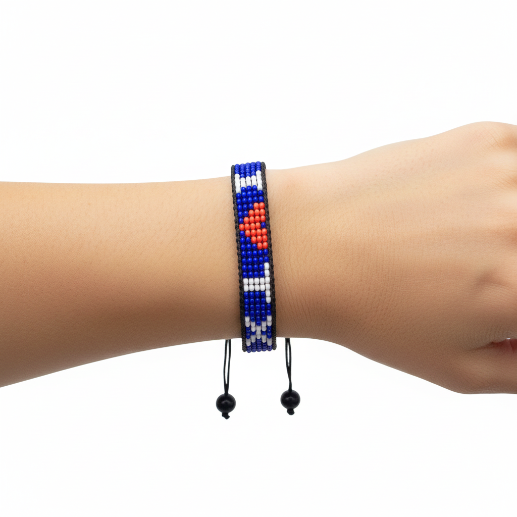 I Love Texas Beaded Bracelet – Handcrafted & Adjustable