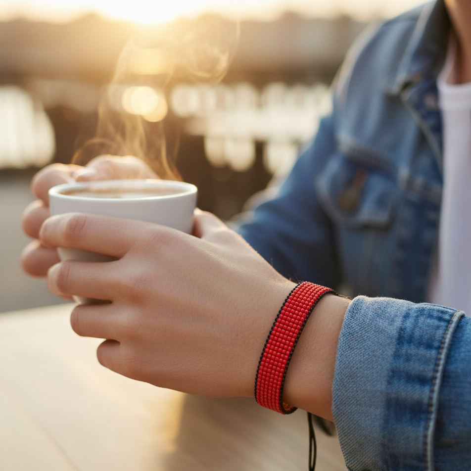Timor-Leste Flaggenarmband: Verstellbares Boho-Stil Seilarmband für Damen & Herren