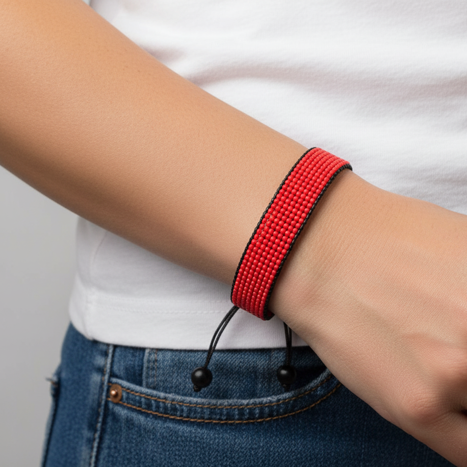 Timor-Leste Flaggenarmband: Verstellbares Boho-Stil Seilarmband für Damen & Herren