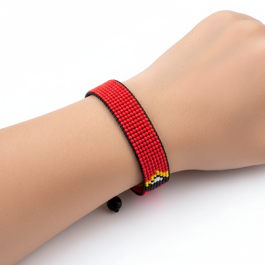 Timor-Leste Flaggenarmband: Verstellbares Boho-Stil Seilarmband für Damen & Herren