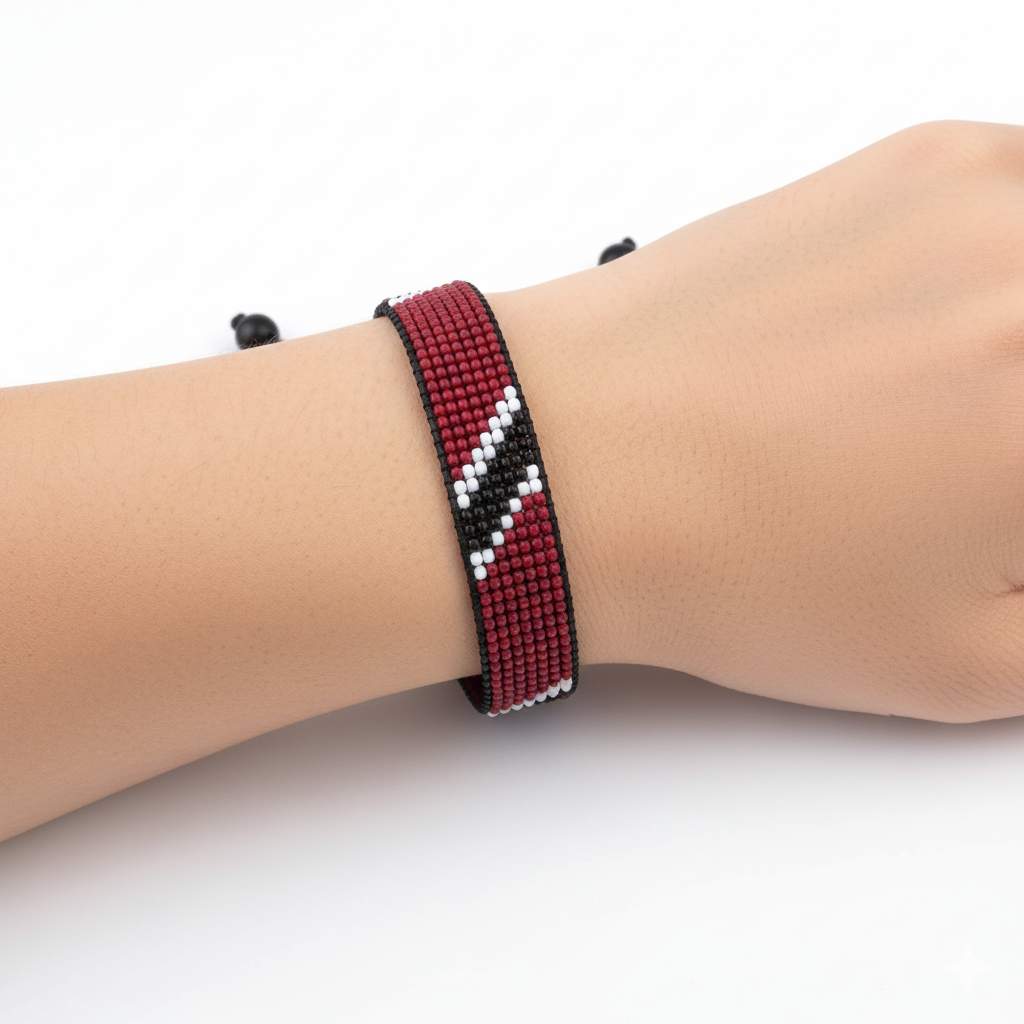 Trinidad und Tobago Flaggen-Armband: Verstellbares Boho-Seilarmband für Damen und Herren